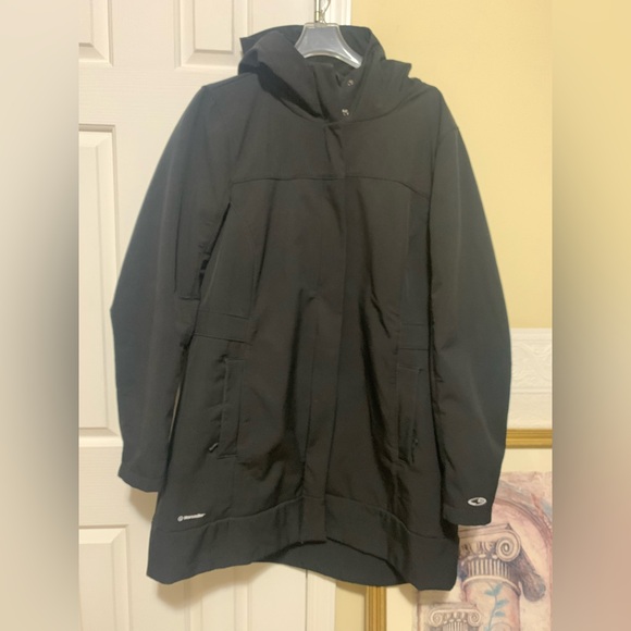 Champion Women's Black Hooded Jacket Coat VentureDry RainCoat Insulated Size XXL - Picture 12 of 13